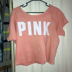 PINK cropped tee